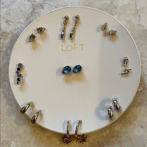 LOFT Earring Collection with Blue and Silver Accents